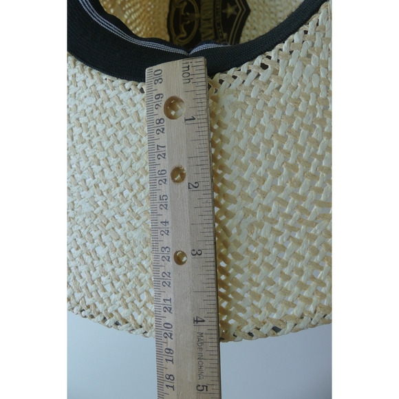 NEW Cavender's Western Hat Woven Raffia L Conforming Breathable Natural Stiff - Picture 9 of 10